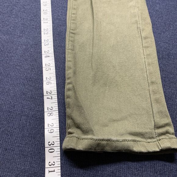 Classic B MENS Jeans Size 32x30 Distressed Khaki Army Green Skinny Jeans GB18401 - Picture 6 of 9